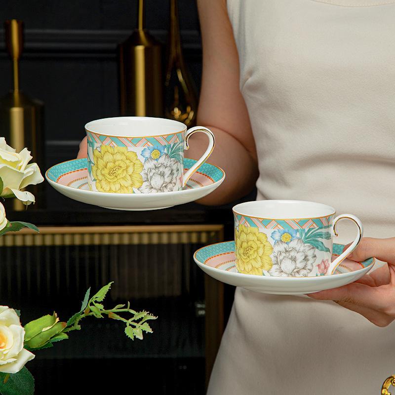 Coffee Cup Set, Complete Set Of High-Value Household Latte Latte Coffee Cup Saucer, Kettle With Tray To Make Tea Cup Saucer