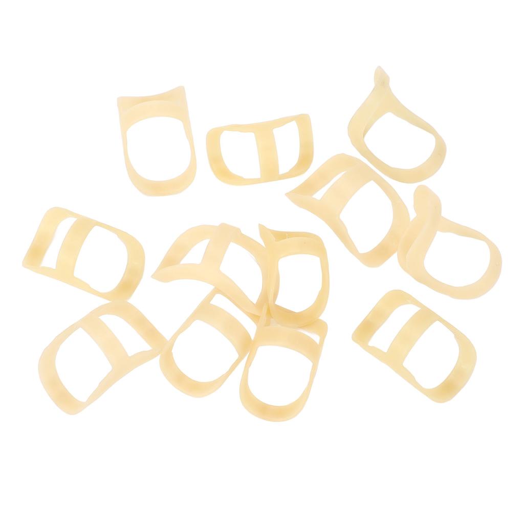 12pcs Oval Finger Splints 6 Sizes Strong Support Stretching Relaxing Oval Trigger Finger Splints for Mallet Arthritis Straightening