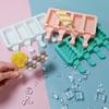 4 Cavity Ices Cream Mold Hexagonal Silicone Popsicles Molds Baking Tool Cake Candy Candy Mold Baby Food Ices Maker