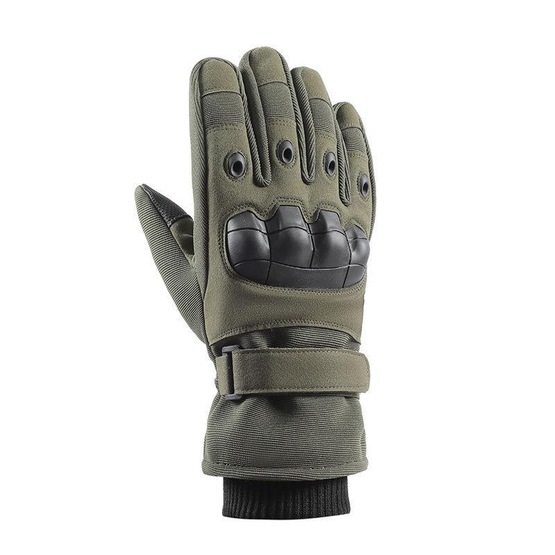 Men's Fleece-Lined Winter Tactical Gloves - Warm, Thick Softshell, Touchscreen Compatible for Outdoor Cycling