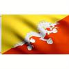 1pc Bhutan King Dragon Flag - 91.44x152.4cm UV Resistant 100% Polyester, Mythical Creature Design, White and Red Dragon on Yellow Background, Outdoor 