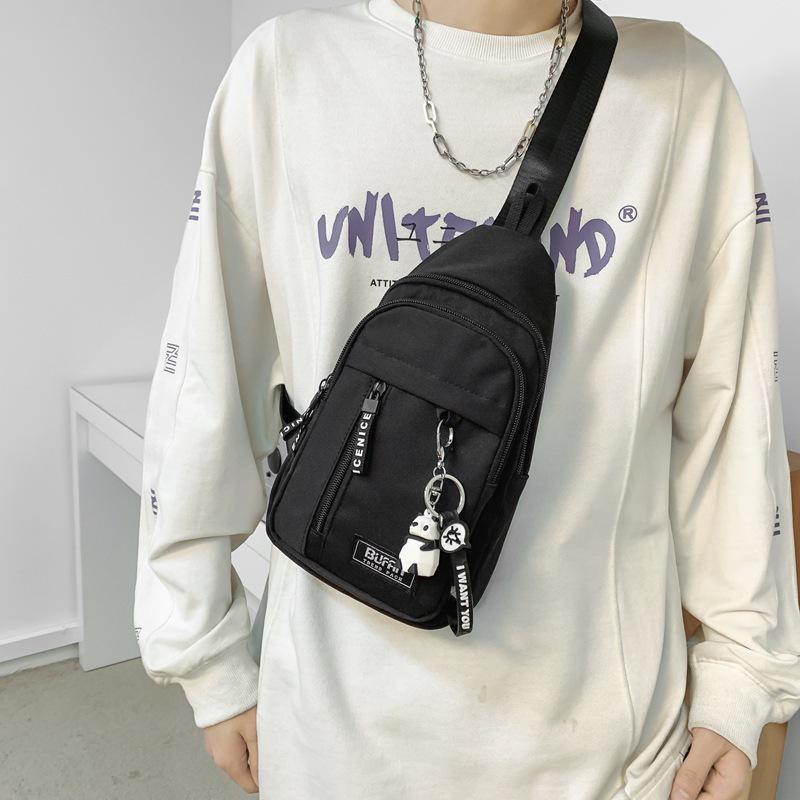 2023 New Canvas Crossbody Chest Bag: Unisex Japanese-Inspired Casual Bag for Students & Phones