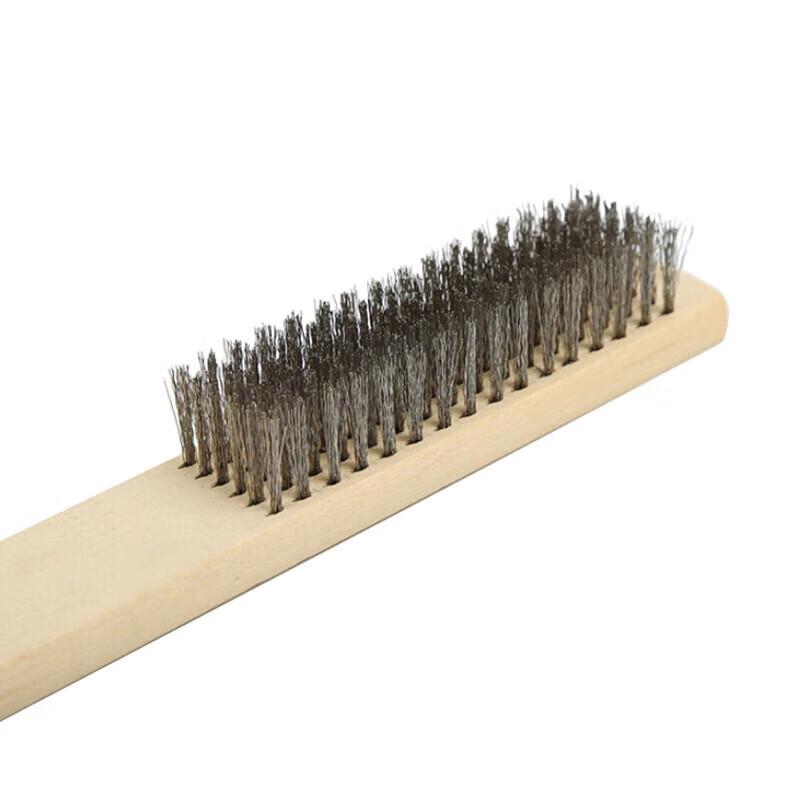 cmaos Stainless Steel Wire Brush with Wood Handle