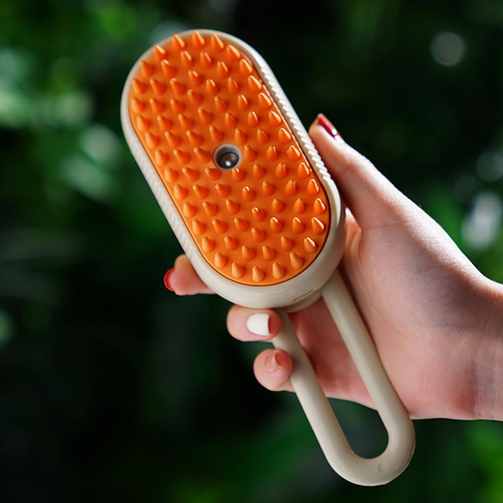 Pet Steam Brush Cat Dog Cleaning Steamy Spray Massage Beauty Comb 3 In 1 Hair Removal Grooming Supplies Pets Accessories