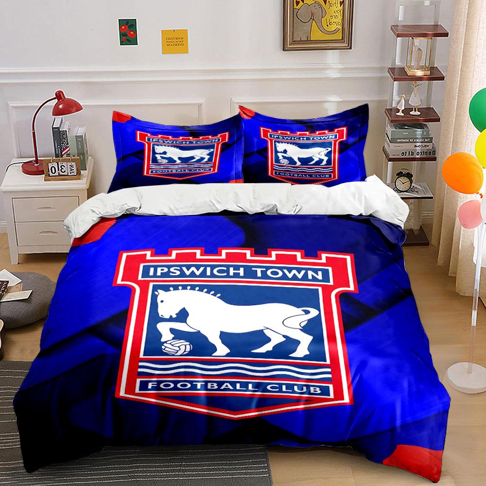 Ipswich Town Football Bedding Bedding Duvet Cover Set Duvet Cover Pillowcases (1 * Duvet Cover 2 * Pillowcases, Without Duvet Insert)