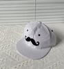 Fashion Korean version striped mustache flat edge baseball cap men and women four seasons street hip hop board hat American cap flat brim