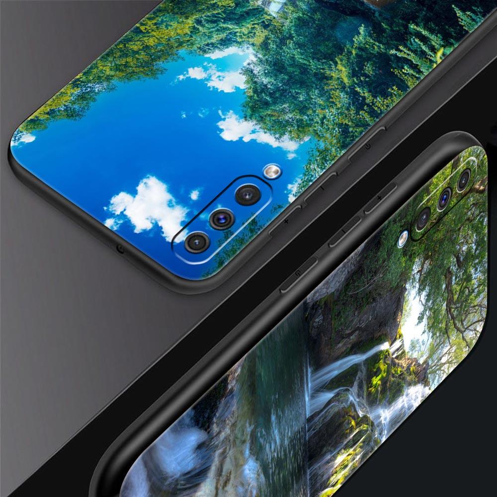 Waterfall Nature Trees Ship Case for Samsung Galaxy A52 5G A12 A70 A50 A40 A20s A30 A10s A20e A10 A22 A72 A32 A02 A42 A04S Cover