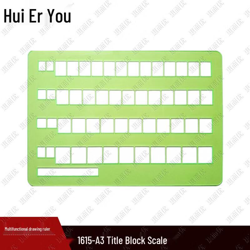 Multi-function A3 Drawing and Coordinate Ruler with Title Frame