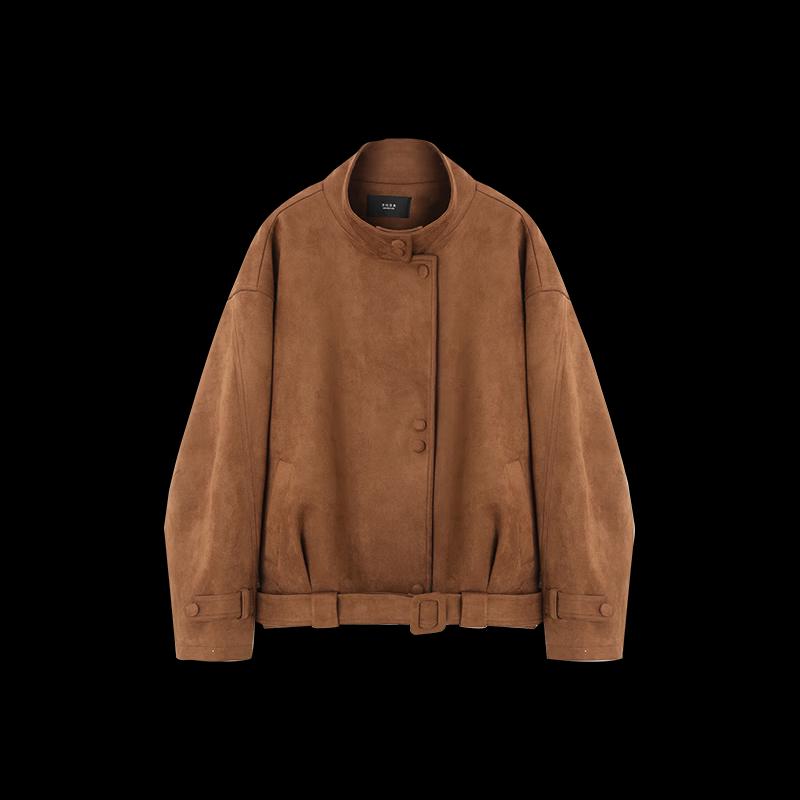 Mohan Yimei Women's Retro Faux Suede Short Jacket