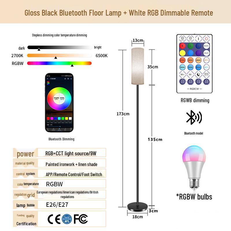 RGB Dimmable LED Floor Lamp for Living Room and Bedroom