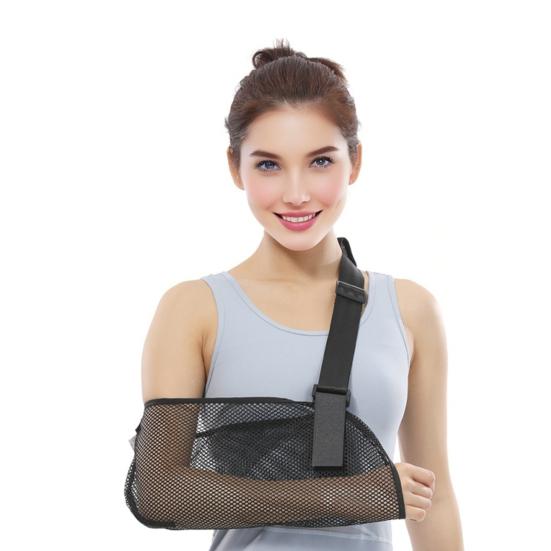 Breathable Arm Sling for Shoulder & Elbow Support Adjustable Forearm Immobilizers with Mesh Universal Left Right Strap