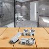 Shower Screen Hinges With Chrome Plating Perfectly Designed ABS Brackets For 6mm Glass Enhances Bathroom Aesthetics