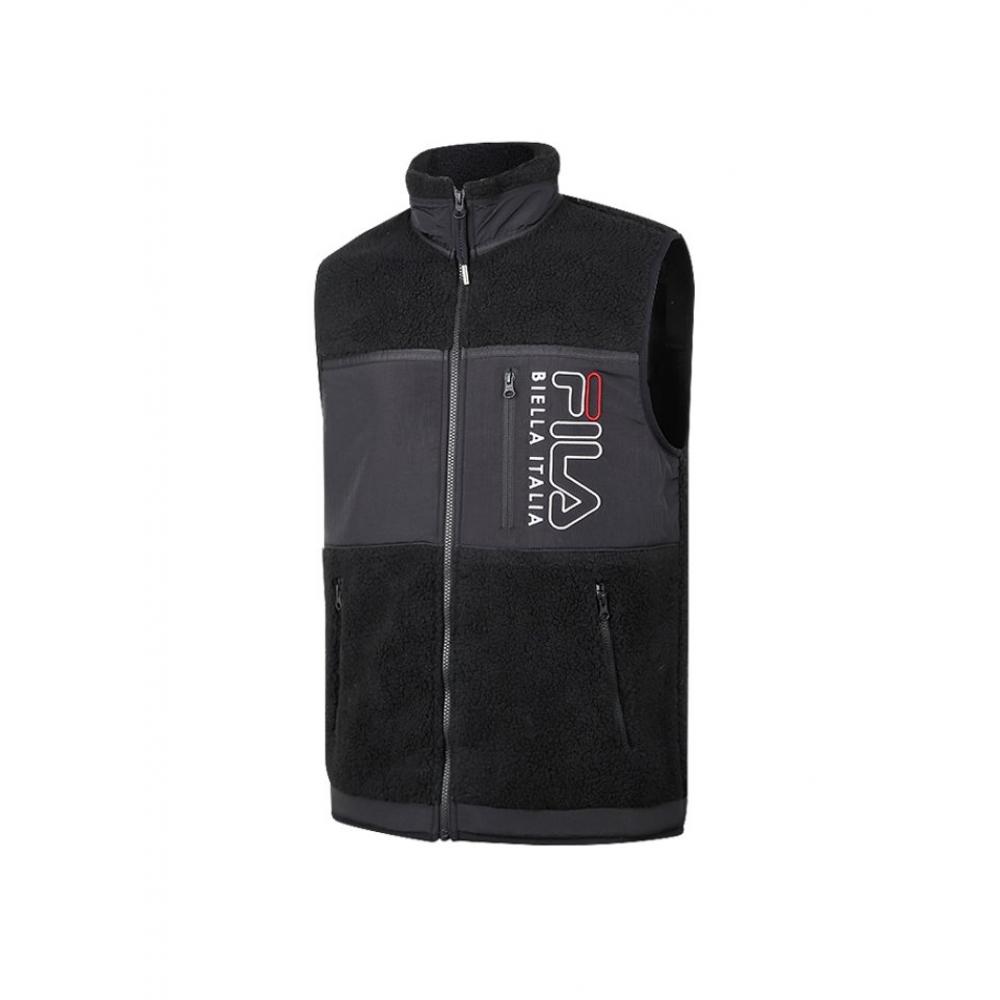 

90 Size Fila Popcorn Boa Vest Fs2plc4107x Blk 090