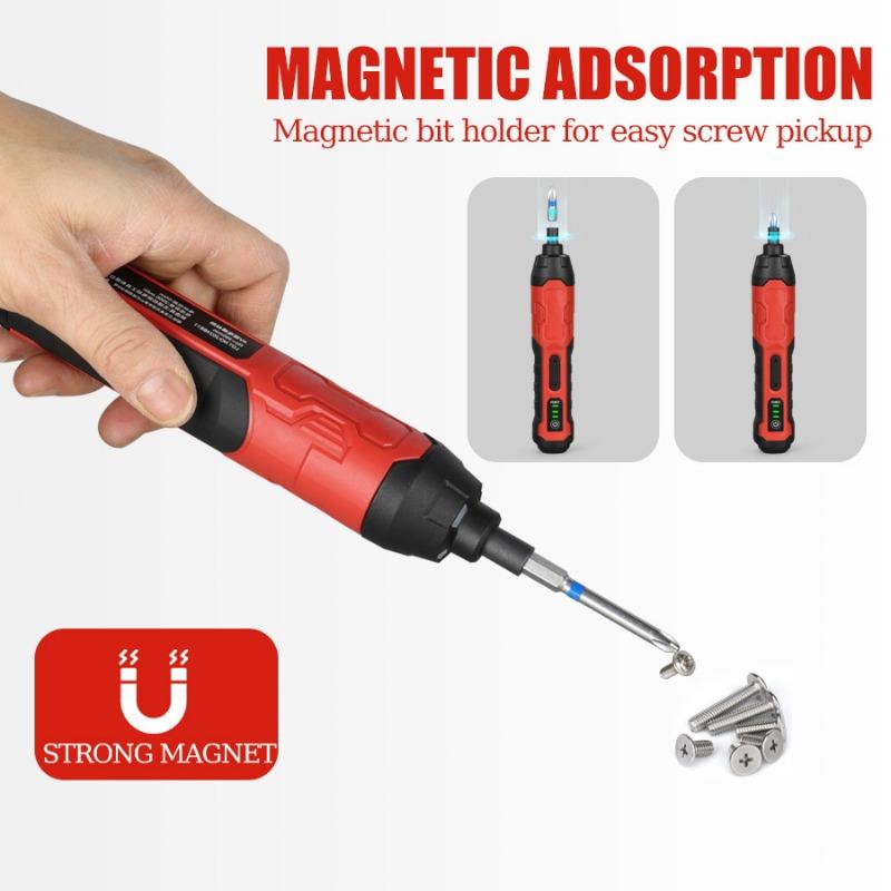 Electric Screwdriver Large Torque Multifunction Cordless Straight Shank Screwdriver Set