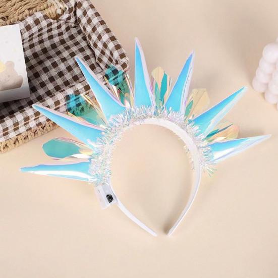 Luminous Headband LED Light Up Headwear Battery Powered Halloween Christmas Birthday Events Glow Hair Hoop Party Hair Accessory