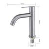 Bathroom Basin Faucet 304 Stainless Steel Single Cold Basin Faucet Deck Mount Bathroom Sink Water Taps Silvery Brushed Tap