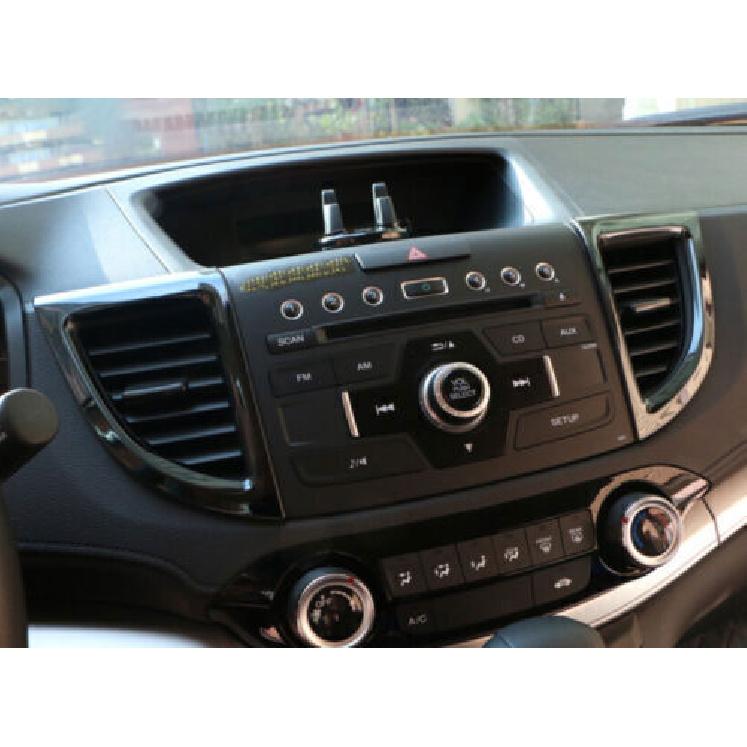 Black Fit For Honda CR-V 2012-2016 Air Outlet Vent Trim Central Console Titanium