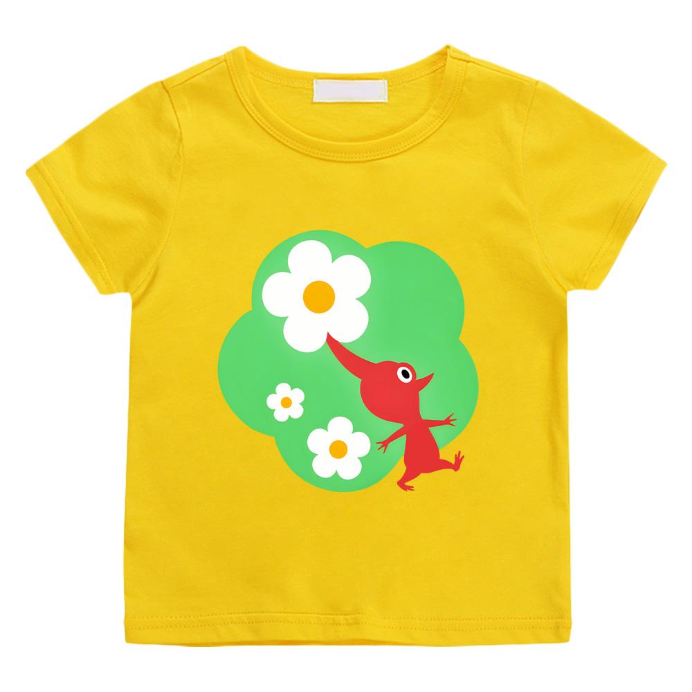 Summer Pikmin New Style TEE High Quality 100%Cotton kawaii Boy/girl TOP Cartoon Print Tees Comfortable Manga O-neck Tee-shirt Anime T-shirt Summer Top