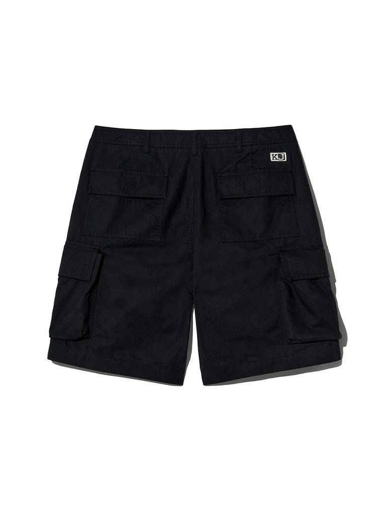 Gijunmaen Logo Cargo Shorts Black