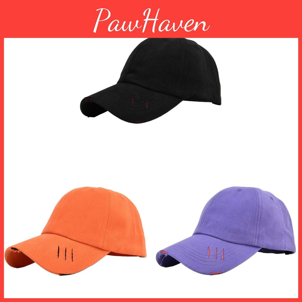 Stylish Hole Baseball Cap Solid Color Wool Duck Tongue Cap Versatile Sunscreen Hat Spring Duck Tongue Hat Wholesale Orange