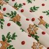 150x50/200cm Christmas Printing 100% Polyester Fabric Making Christmas Gift Wrapping Tablecloths New Year Home Decor Cloth