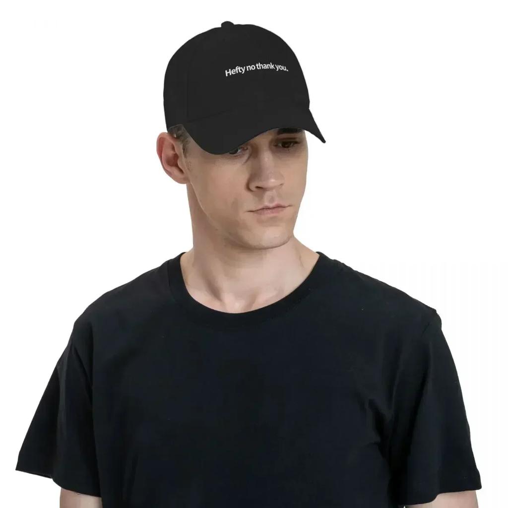 Hefty No Thank You Baseball Cap Hat Man Luxury Streetwear Fluffy Hat Caps For Men Women's