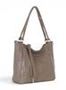 Vera Pelle Italian Leather A4 Handbag - Two-Compartment Shopper | Natural Leather | Taupe