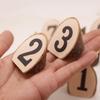 10 Pcs Wooden Round Log Holder Place for Photo Card Holder with Clip for Parents