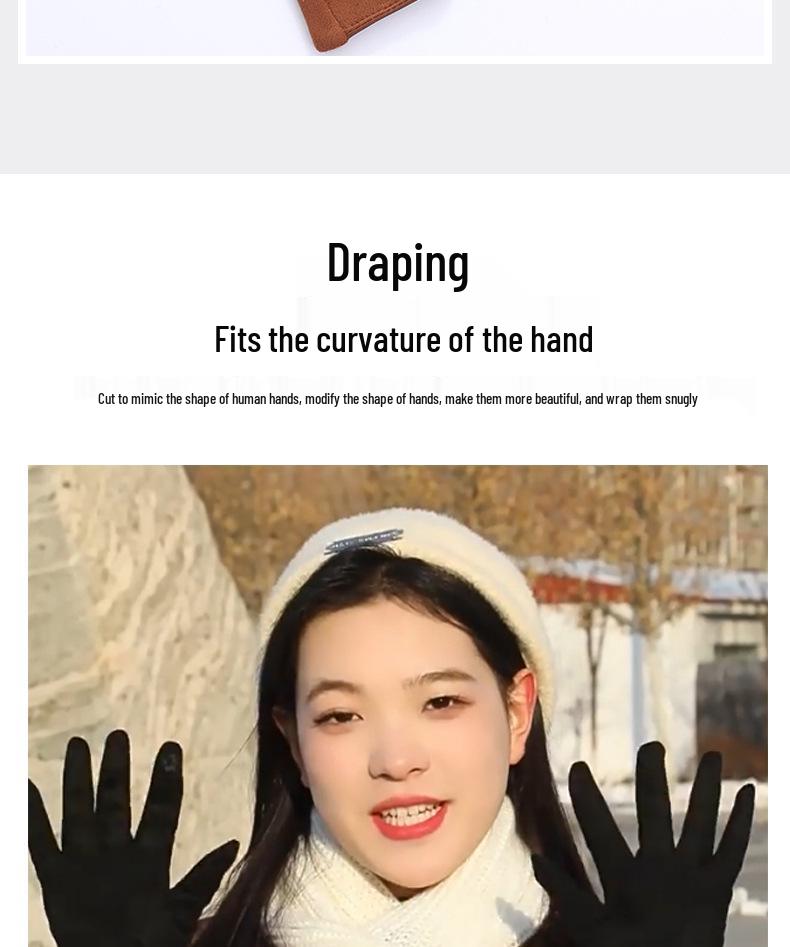 Women's Winter Leather Gloves - Warm Fleece-Lined, Touchscreen, Coldproof, for Riding, Driving, and Outdoor Cycling.