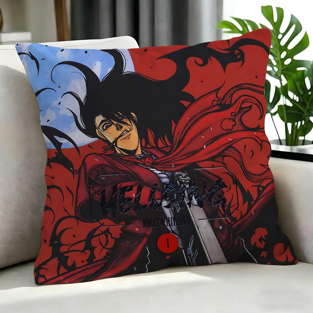anime Hellsing Cushion Cover Cushion Cover Set Pcs x x x Pillowcase Decorative Sofa Home Decor