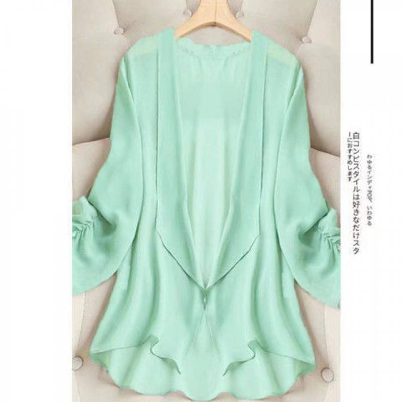 Sciarpa di Chiffon Cappotto Donna estate Sottile Lento Cardigan Top Signora Selvaggio Corto Femminile Protezione Solare Abbigliamento Giacca