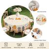 1 Piece of Cute Cartoon Cat Round and Rectangular Tablecloth, Available In 5 Sizes, Adorable Cartoon Cat Playful Pattern Print Deskcloth, Embossed Edg
