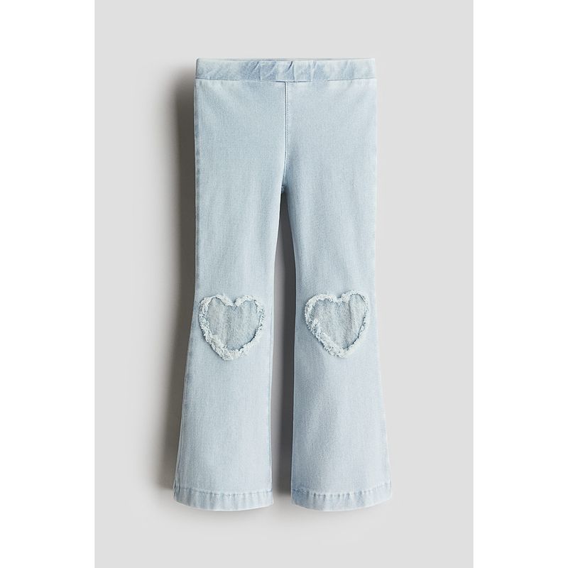 

HM Children s Clothing Girl Denim 2025 Autumn New Arrival Elastic Waist Heart Horn Loose Fashionable Trousers 1272095