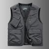 Casual Men's Multi Pocket Vest Sports Casual Vest Outdoor Fishing Top Men's Vest