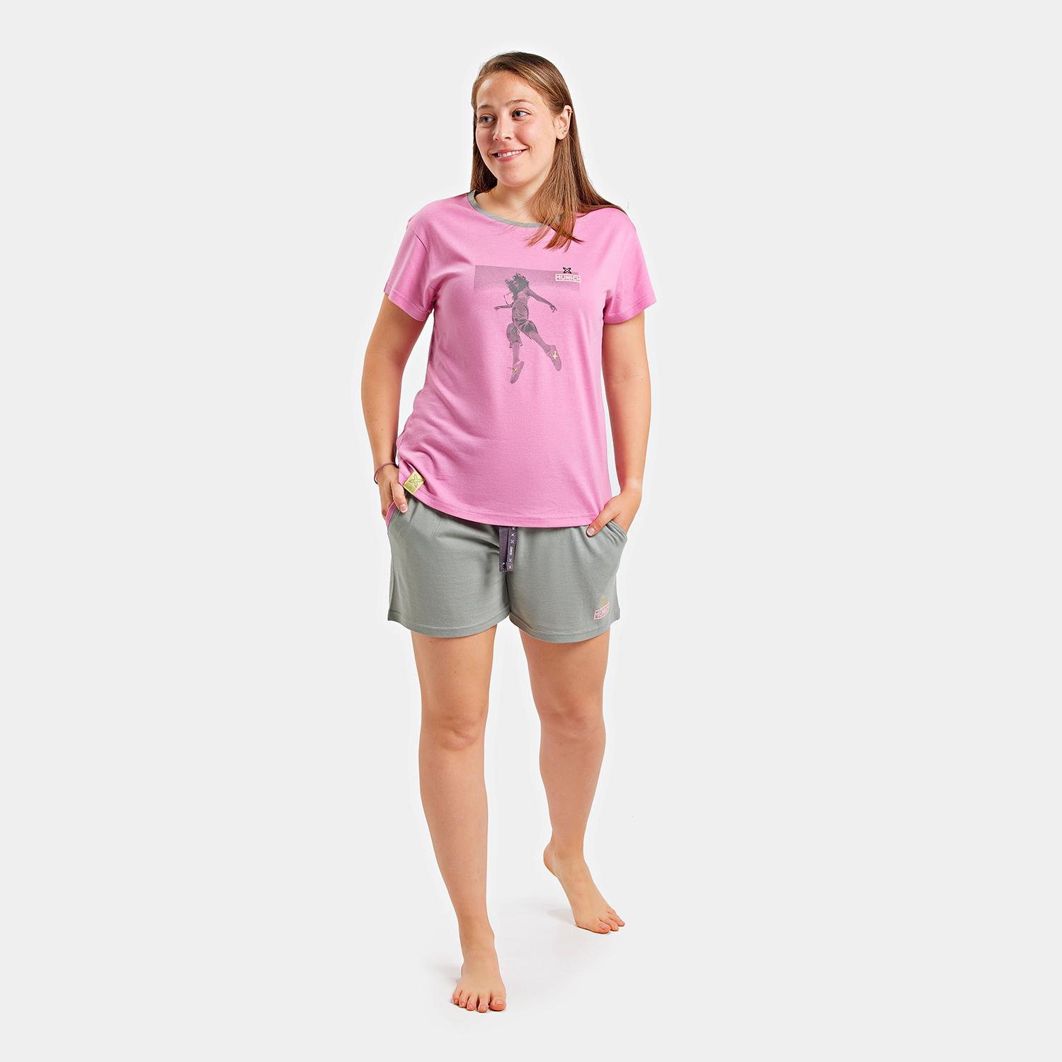 

Женская пижама с короткими рукавами и круглым вырезом DH0300