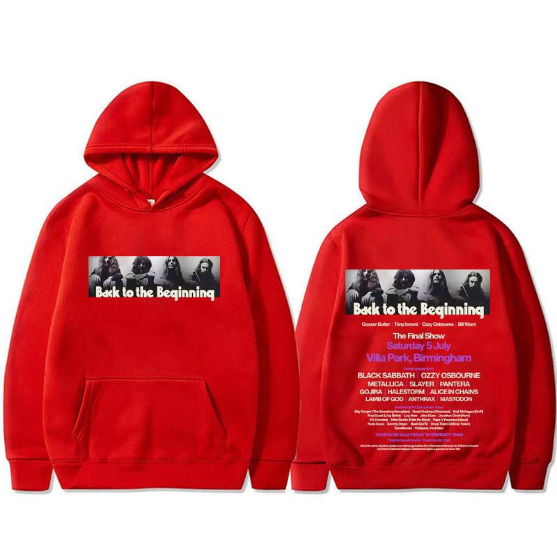 Heavy Metal Rock Band Black Sabbath and Ozzy Osbourne Back To The Beginning Vintage Hoodie Men Women Classic Casual Sweatshirt