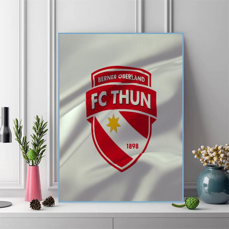 Fc Thun Logo 100% Round Full Drill 5D DIY Diamond Painting Embroidery Cross Stitch Rhinestone Decor