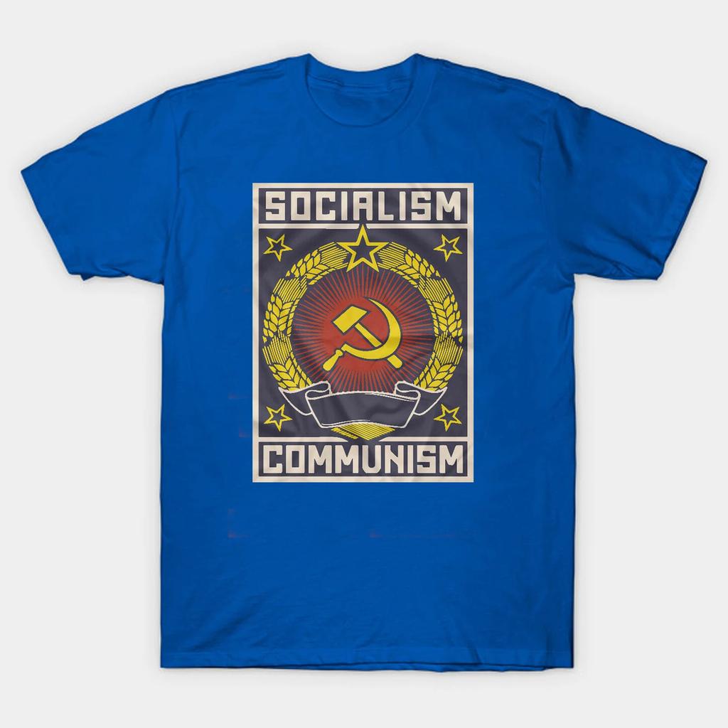 Soviet USSR CCCP Hammer Sickle badge Socialism Communism T Shirt Short Sleeve 100 Cotton Casual Tshirt Loose Top Size S3XL