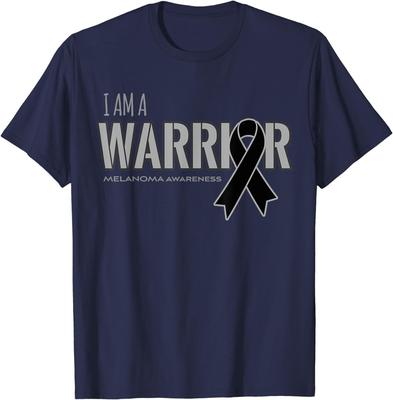 Ich bin ein Krieger Melanom Hautkrebs Bewusstsein T-Shirt
