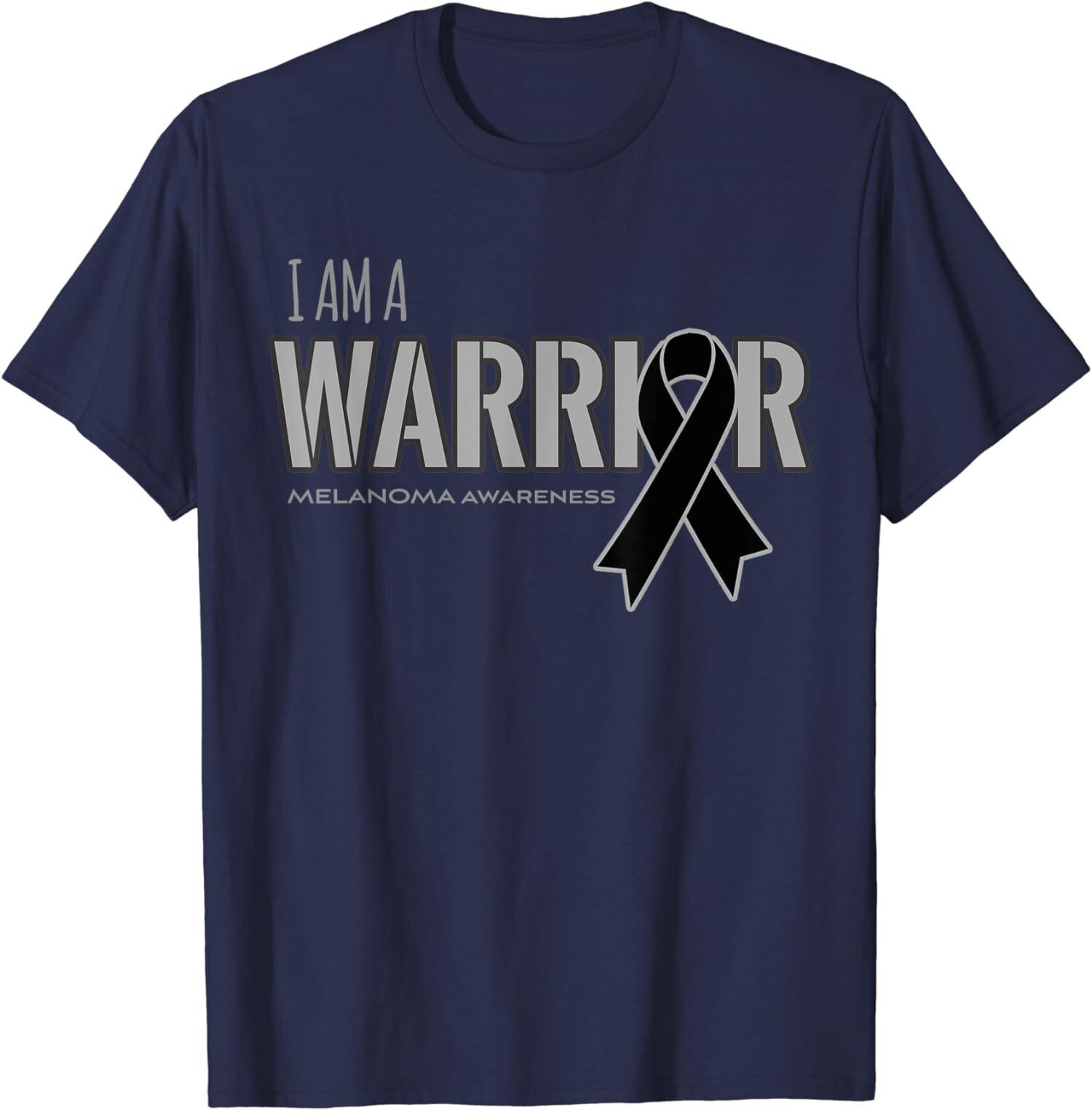 I am a Warrior Melanoma Skin Cancer Awareness T-Shirt S