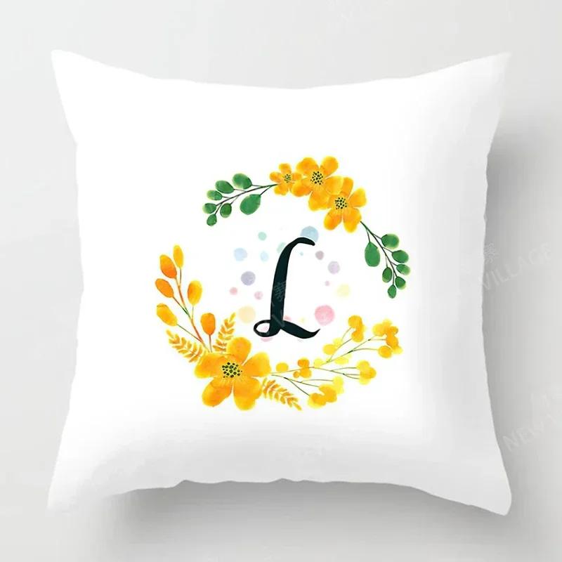 Nordic Fall Home Decor Autumn Throw Pillow Case Sofa Cushion Cover Modern  Letter