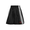 Originals Trefoil Logo Print Three Stripes Elastic Waist Breathable Sports Shorts Women Shorts Black H59028