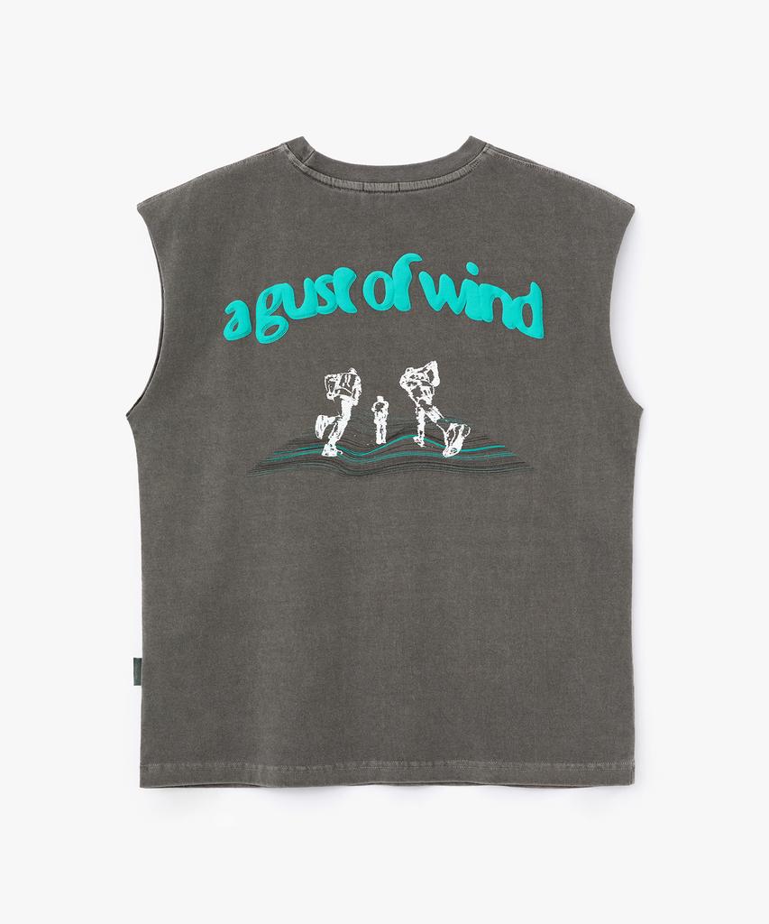 Ago Washed Tank Charcoal