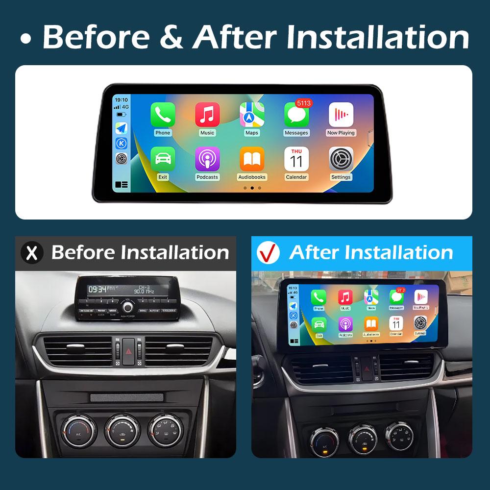 Wireless Carplay Android OS for Mazda CX4 2016 2017 2018 2019 - 2021 DSP Stereo Car Video Multimedia Radio Player Cooling Fan 4G
