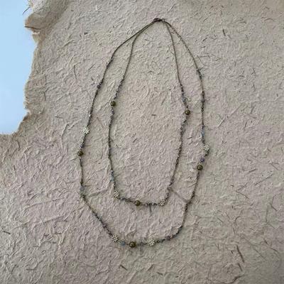 Collana Lunga Bohemien con Perline da Maglione da Donna Impilabile Lunga