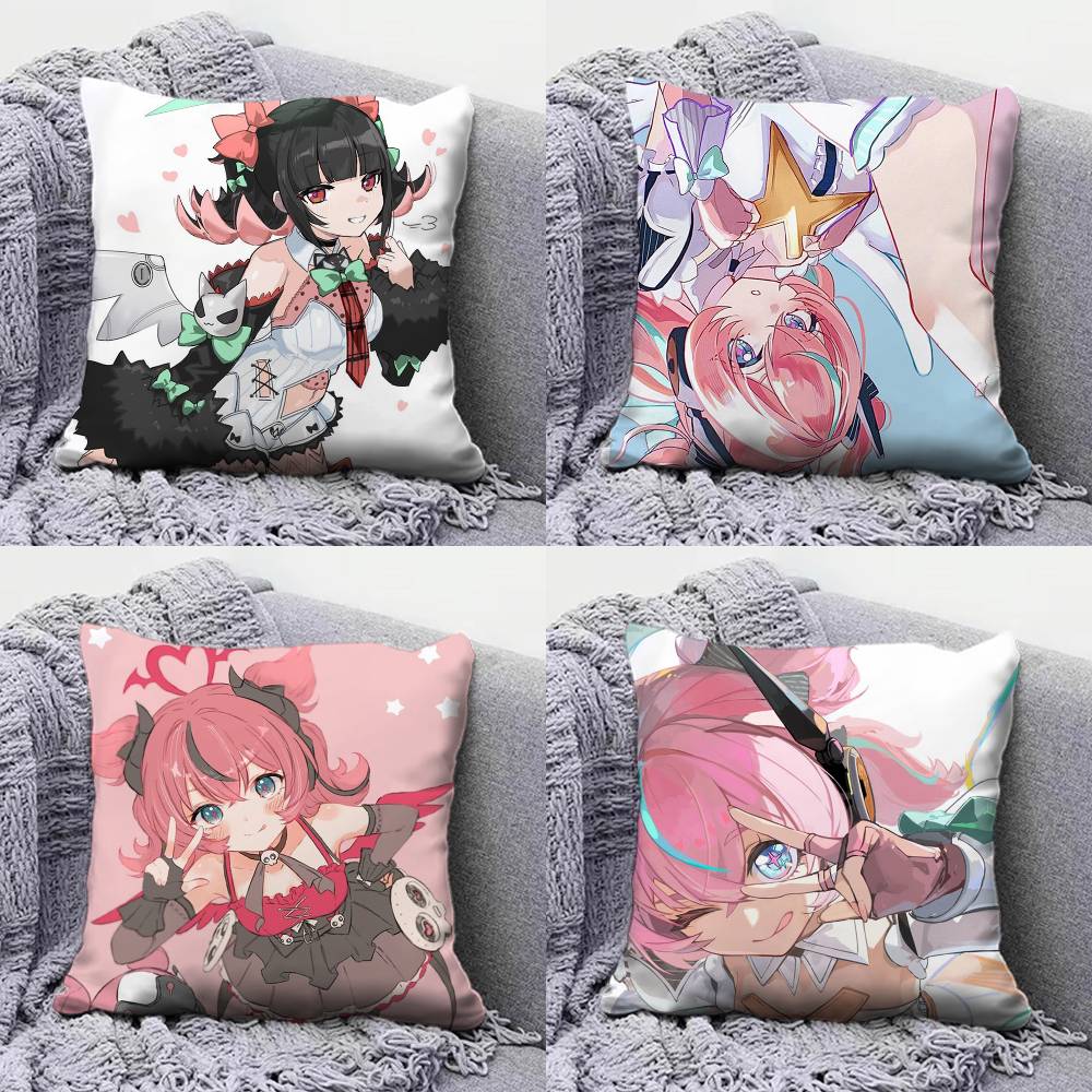 nangong yu Aria Sunna ZZZ zenless zone zero Pillow Covers Home Sofa Cushion Covers and Aecorative Custom