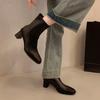 Fashion Autumn Winter Fashion Thick Heel Women Ankle Boots Fashion Back Zipper Shoes Vintage Modern Short Booties