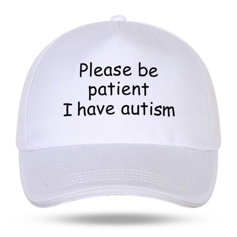 Please Be Patient I Have Autism Cap Baseball Cap Hat Outdoor Fish Women Printed Czapka Bonnet Spring Casual Unisexs cap