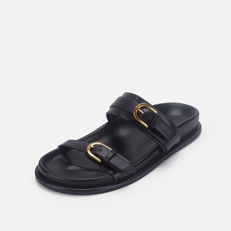 Fashion New Trend Summer Flats Women Slippers Casual Shoes Open Toe Flip-flops Designer Dress Sandals Beach Fad Ladies Shoes Slides