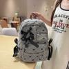 Schoolbag Large Capacity College Student Backpack Schoolbag New Cute Versatile Autumn and Winter Velvet Fresh Bow Backpack